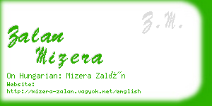 zalan mizera business card